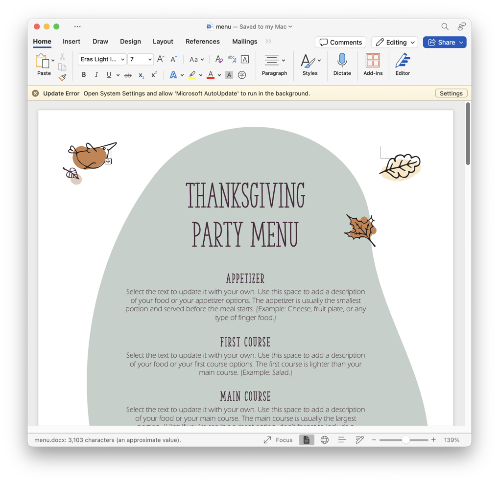 オリジナルWordドキュメントのスクリーンショット