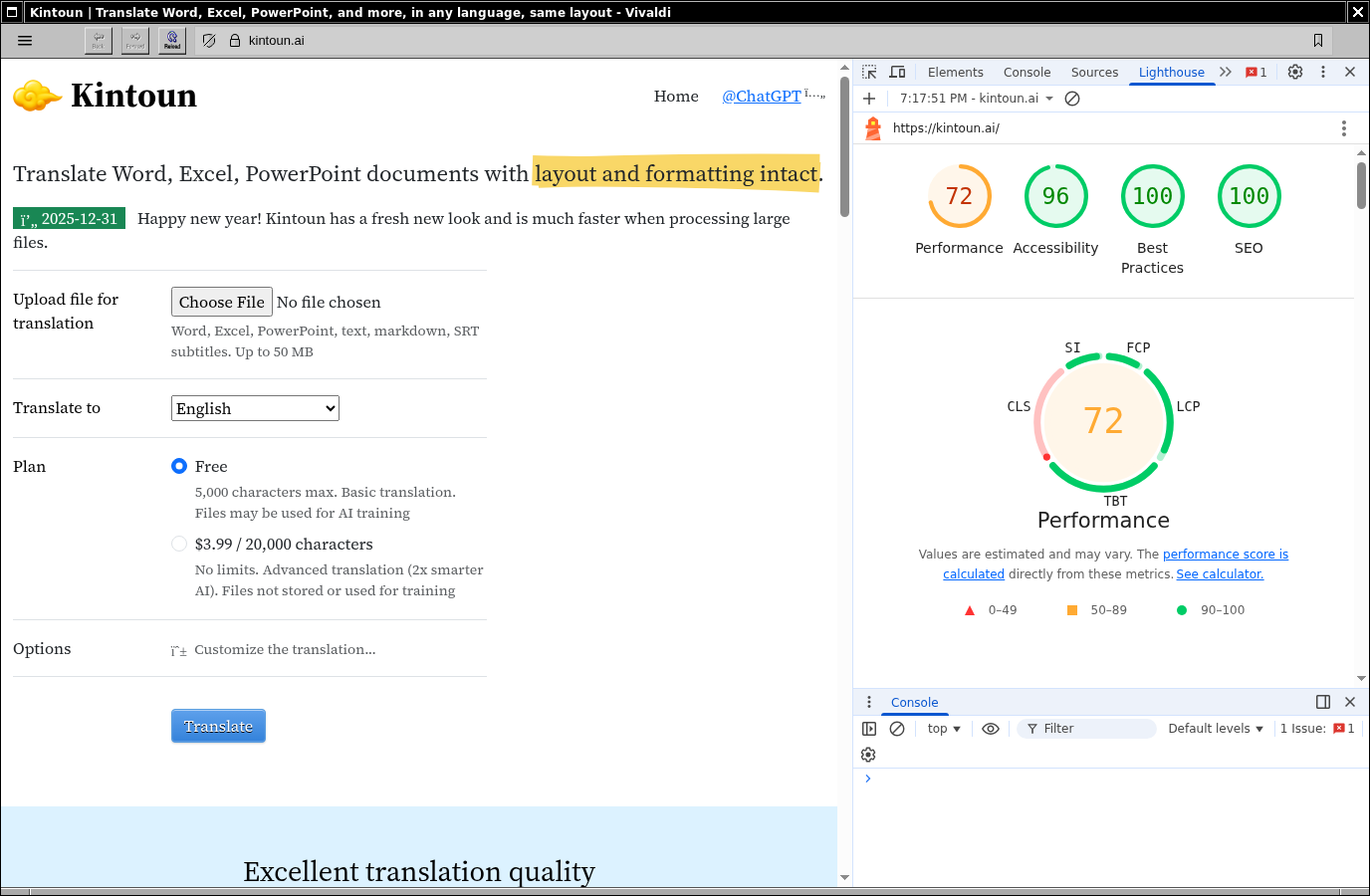 Lighthouse score after font-display swap for Bootstrap Icons